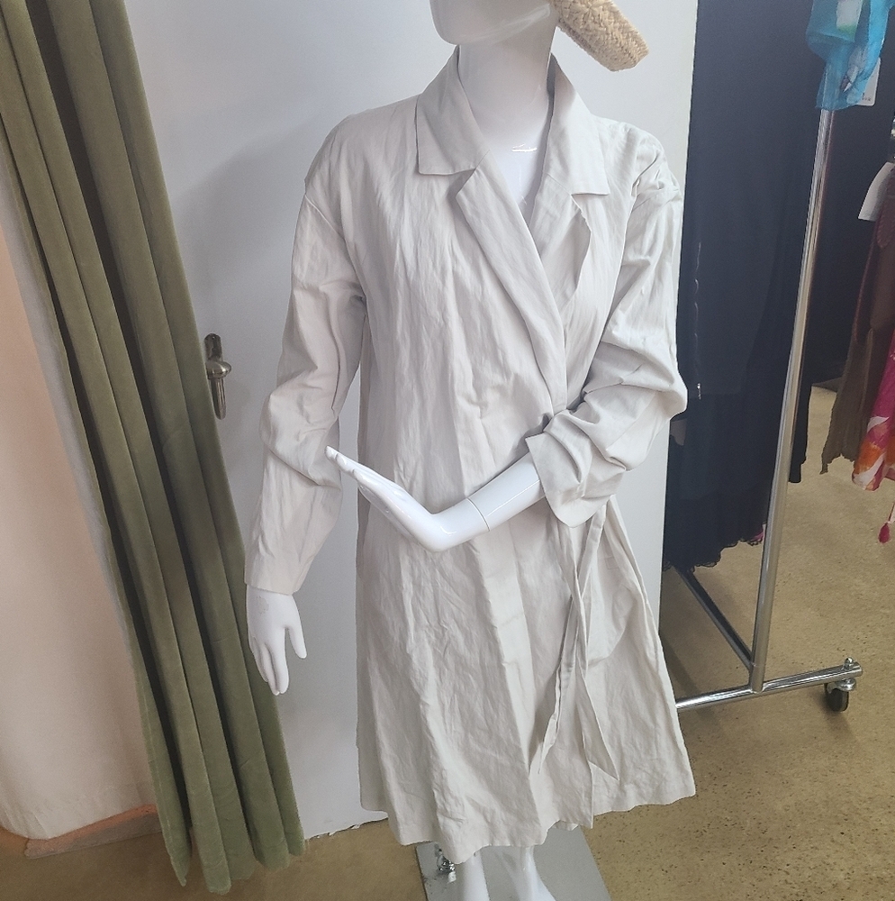 NWT Eileen Fisher Wrap Long Coat - Picture 13 of 13